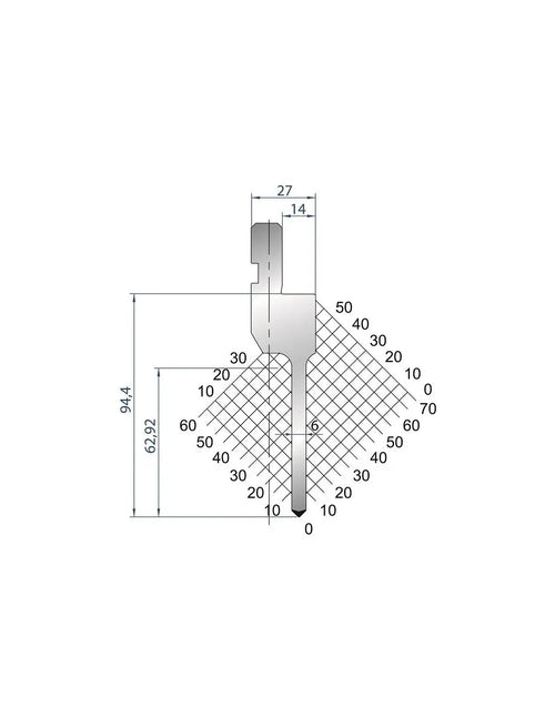 1084 - Punch - 88° Straight Punch for Amada Press Brakes