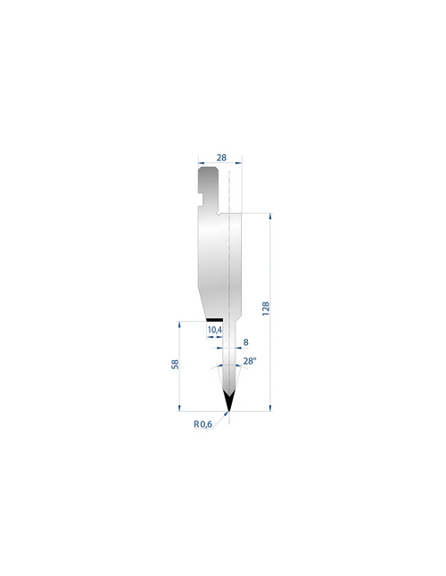 1195 - Punch - 28° Flattening Hemming Tools