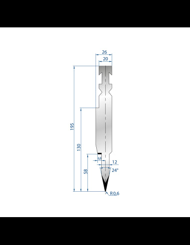 1254 - Hemming Punch 24°