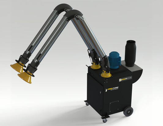 FRED Sr. II Dual-Arm Portable Welding Smoke Extractor with Dual Capture Arms