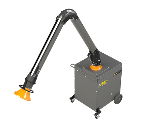 FRED Jr. Portable Fume Extractor with Nanotech MERV 15 filter and flexible capture arm