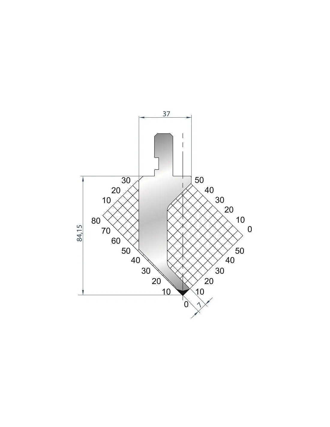 1020 - Punch - 88°  Gooseneck punch
