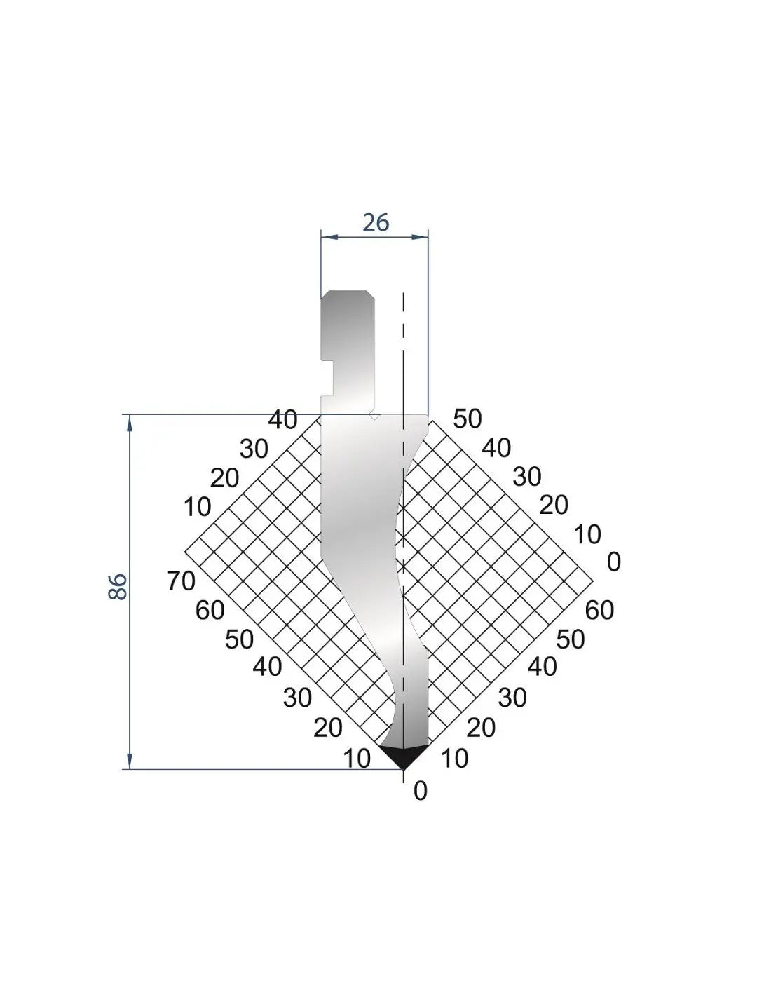 1022 - Punch - 88°  Double Gooseneck Punch