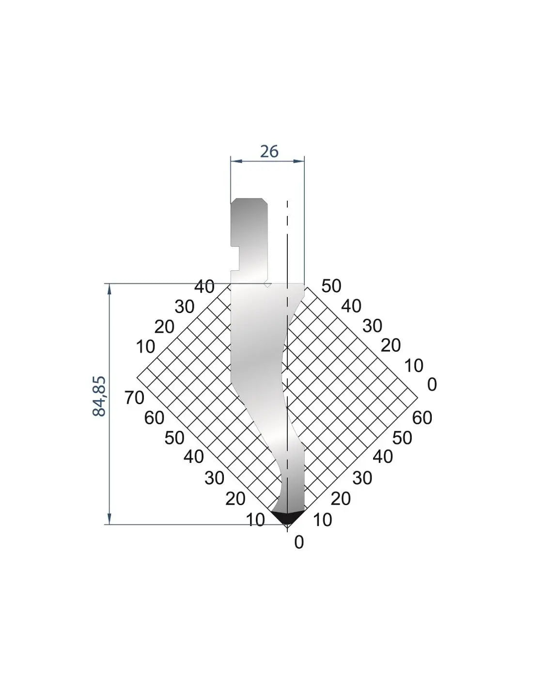 1023 - Punch - 88°  Double Gooseneck Punch