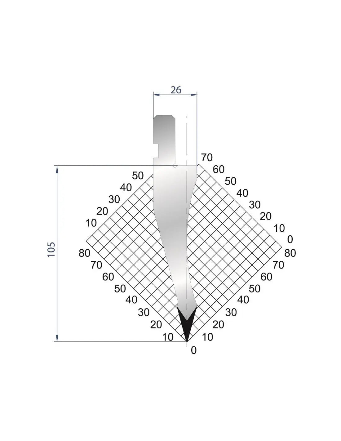 1055 - Punch - 30°  Straight punch