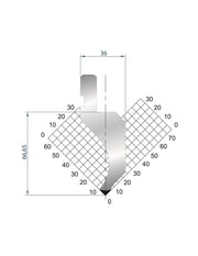 1081 - Punch - 88°  Reversed gooseneck punch