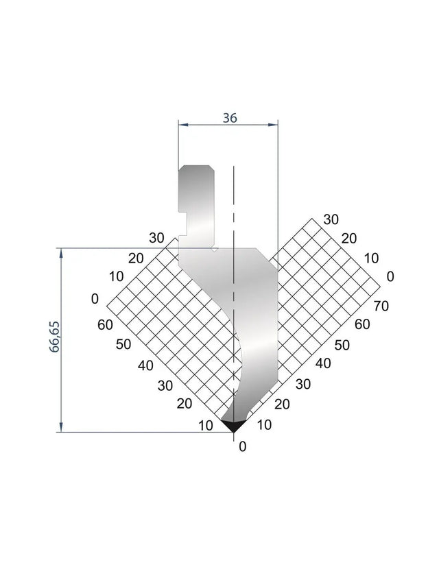 1081 - Punch - 88°  Reversed gooseneck punch