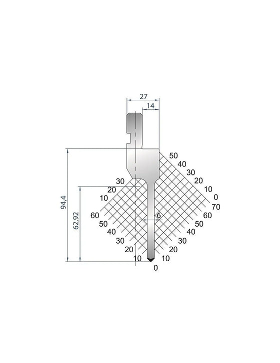 1084 - Punch - 88° Straight Punch for Amada Press Brakes