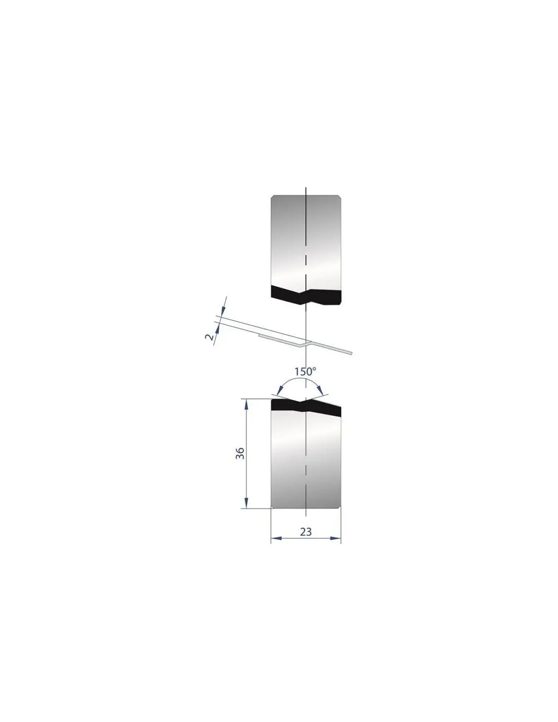 1132 joggle-tool 150°  Joggle tool