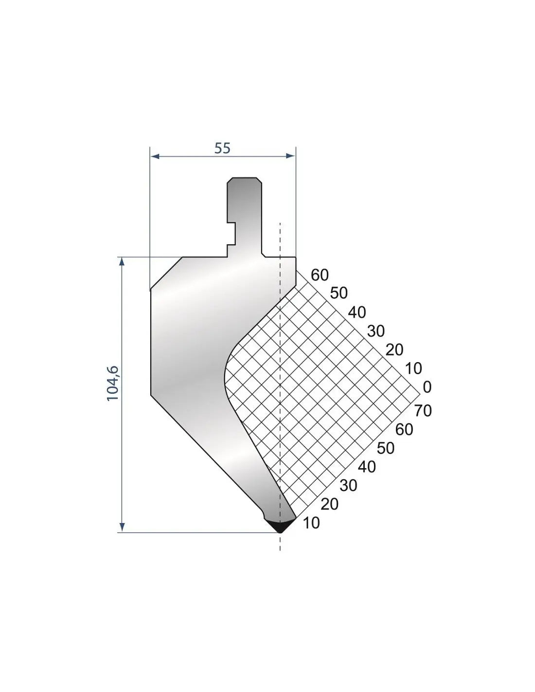 1172 - Punch - 85°  Gooseneck punch