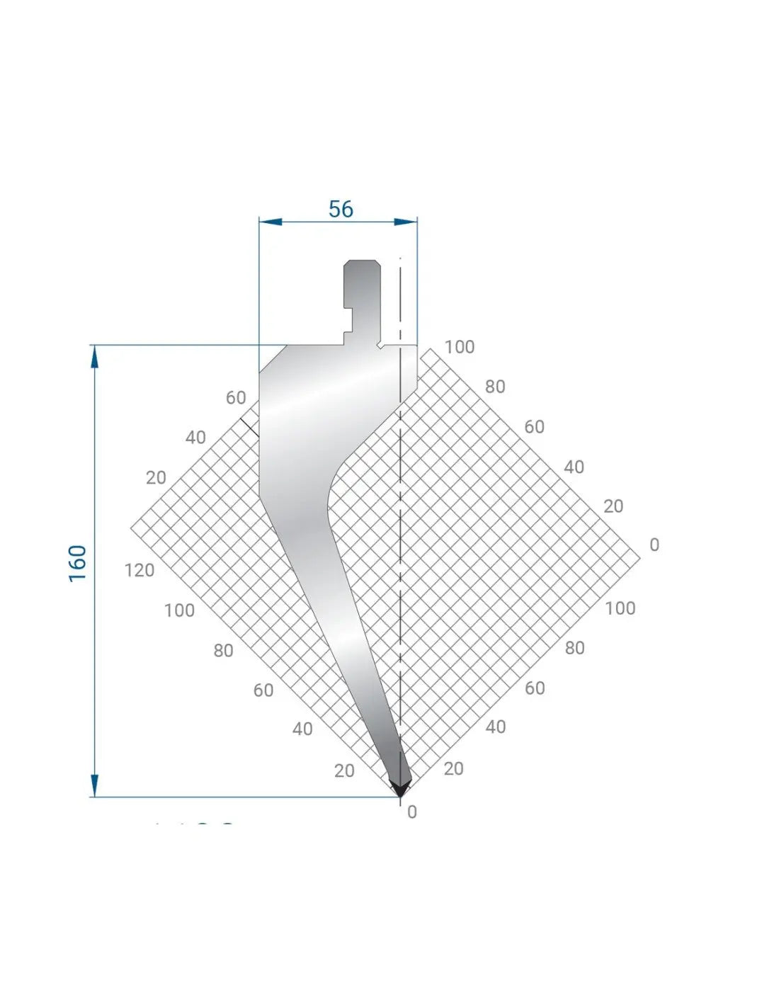 1190 - Punch - 60°  Gooseneck punch