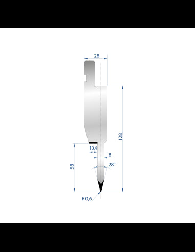 1195 - Punch - 28° Flattening Hemming Tools