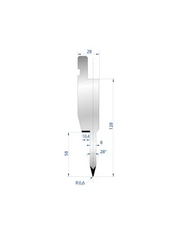 1195 - Punch - 28° Flattening Hemming Tools  Hemming punch