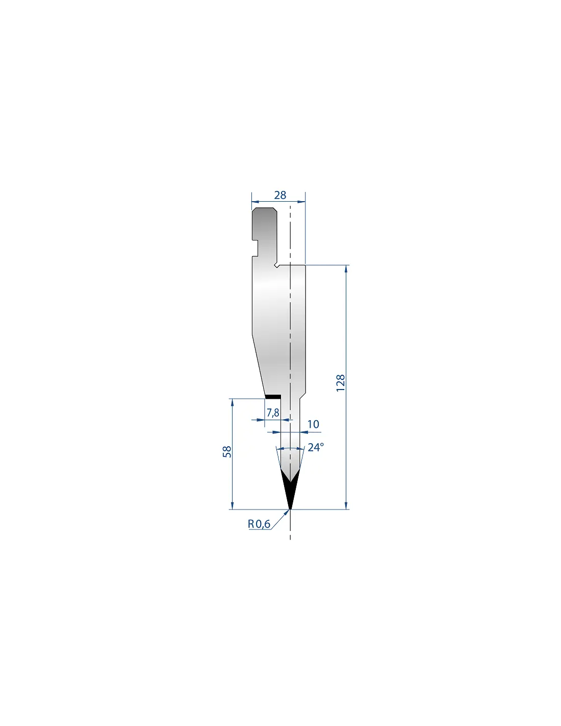 1196 - Punch - 24°  Hemming punch