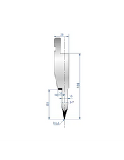 1196 - Punch - 24°  Hemming punch