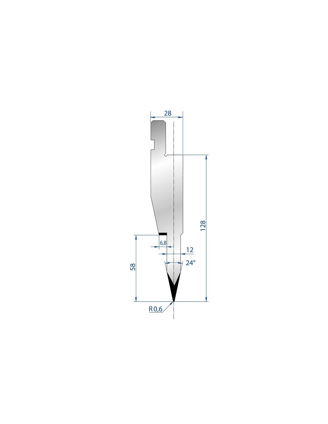 1197 - Punch - 24° Hemming Punch  Hemming Punch