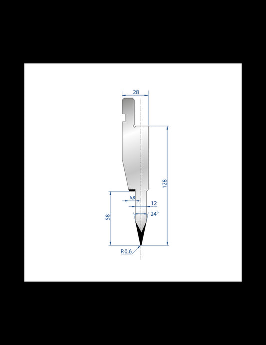 1197 - Punch - 24° Hemming Punch