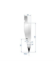 1197 - Punch - 24° Hemming Punch  Hemming Punch