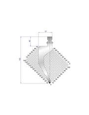 1236 - Punch 60°  Gooseneck punch