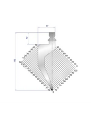 1236 - Punch 60°  Gooseneck punch