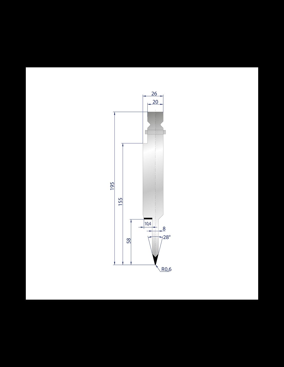 1249 - Hemming Punch 28°