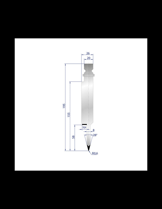 1249 - Hemming Punch 28°