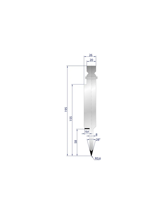 1249 - Hemming Punch 28°