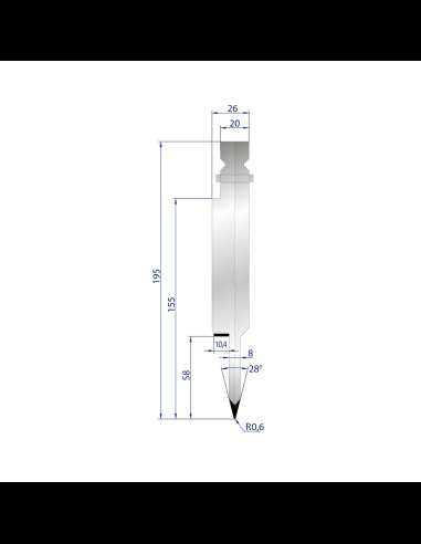 1249 - Hemming Punch 28°