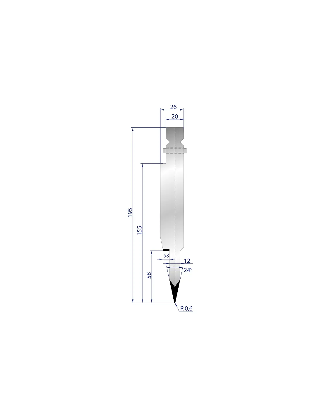 1251 - Hemming Punch 24°  Hemming punch