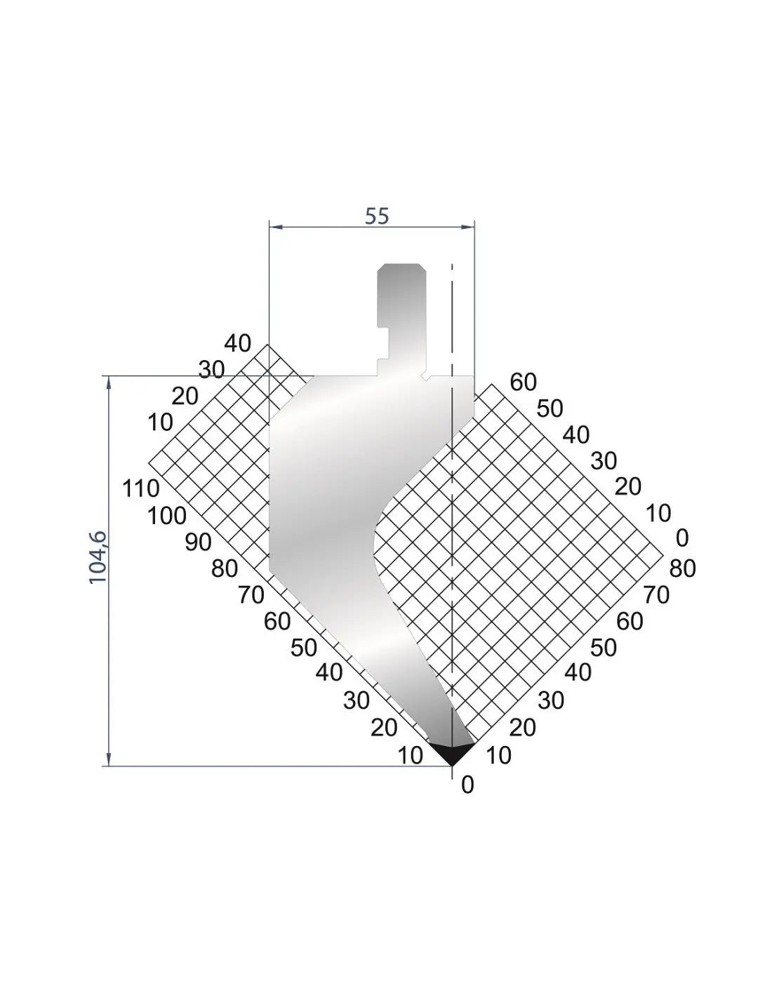 1268 - Punch - 88°  Gooseneck punch