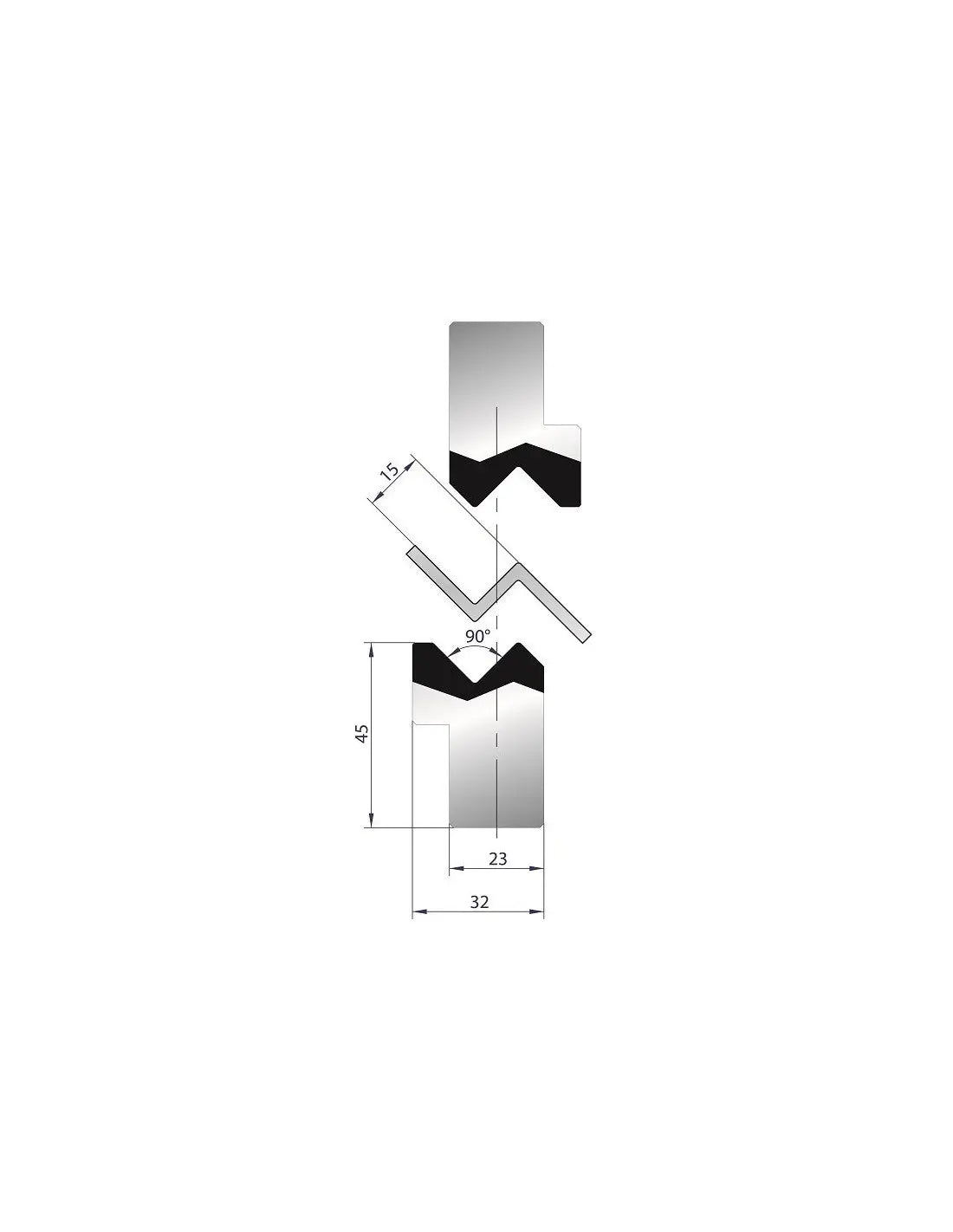 1280 joggle-tool 90°  Joggle tool