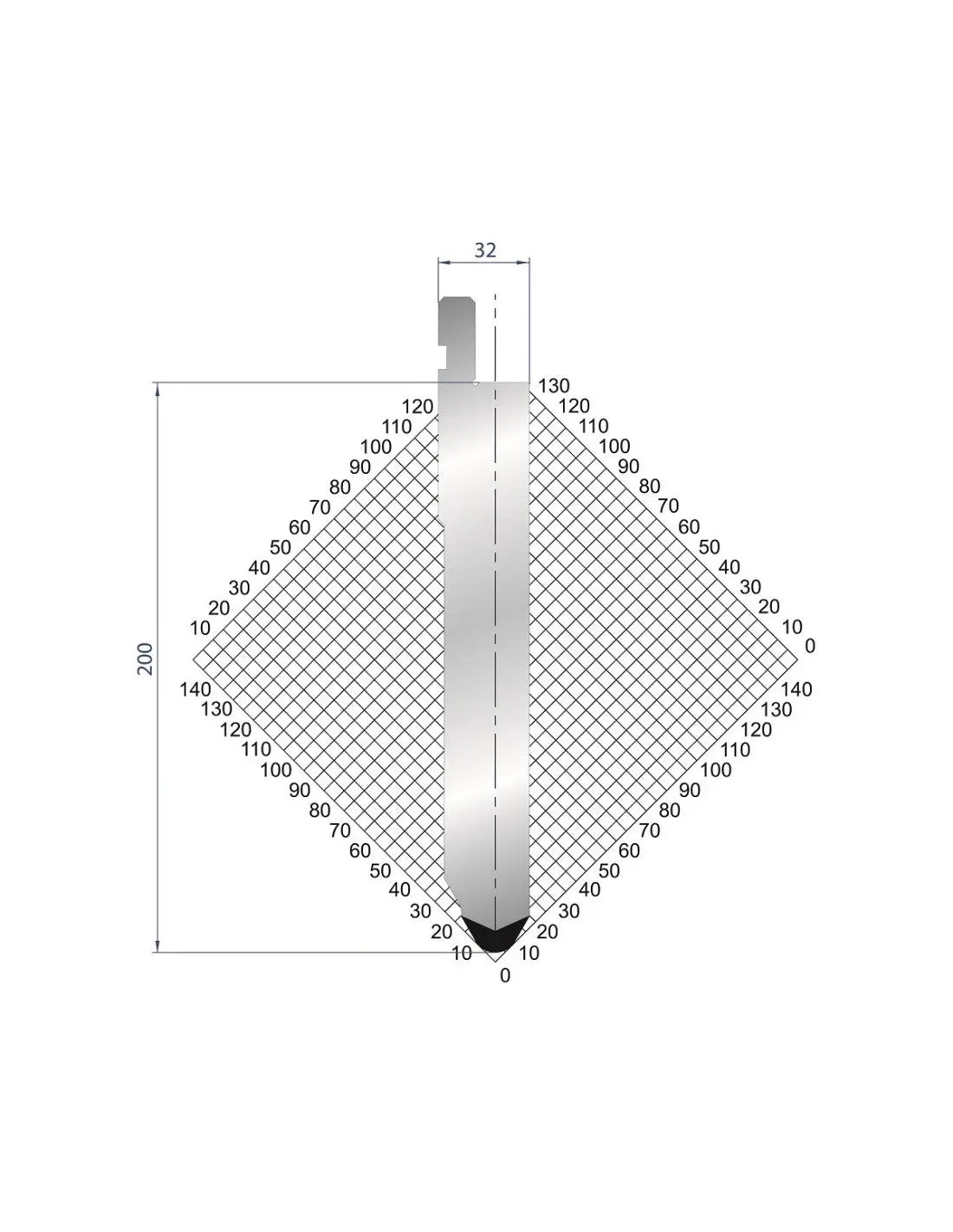 1293 - Punch - 60°  High Thickness Punches