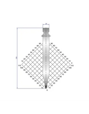 1316 - Punch 26° - Straight punch for Trumpf style press brakes  Straight punch