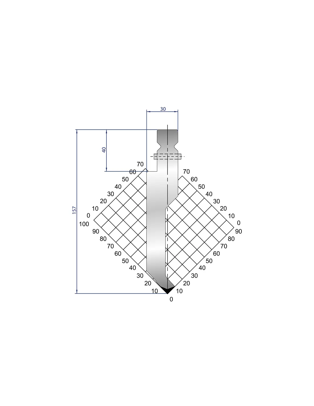 1317 - Punch 86°  Sash punch
