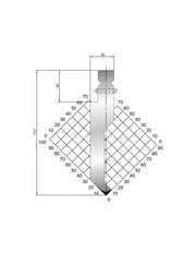 1317 - Punch 86°  Sash punch