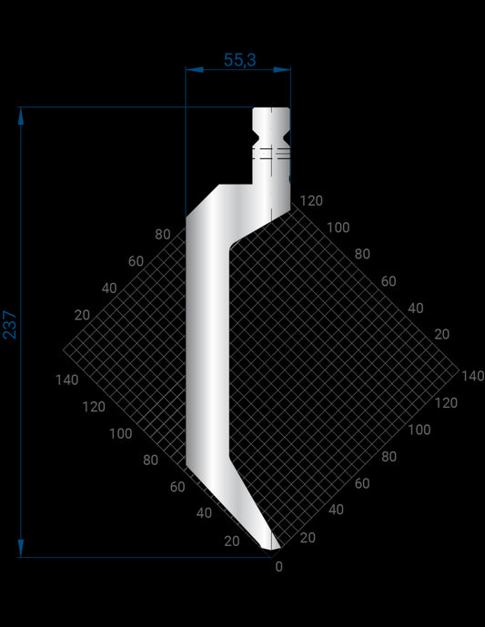 1324 Punch 86° - Gooseneck punch for press brake tooling
