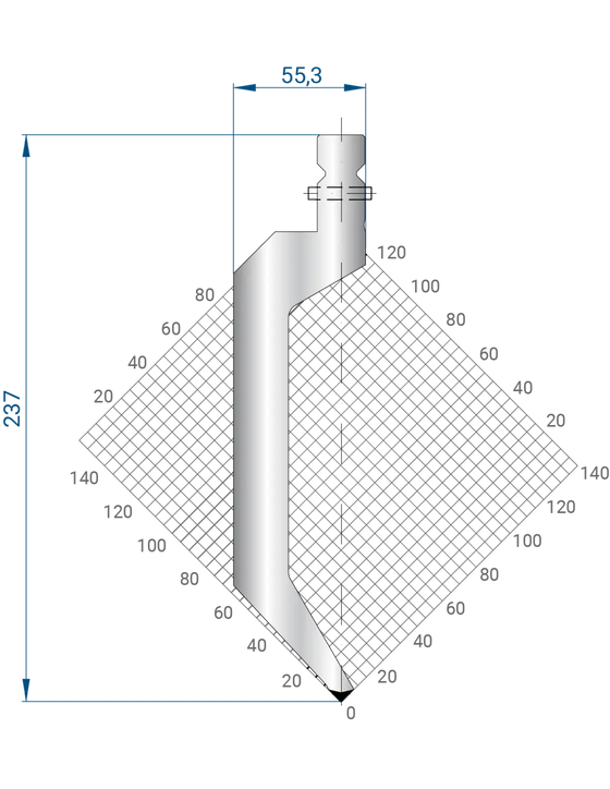 1324 Punch 86° - Gooseneck punch for press brake tooling