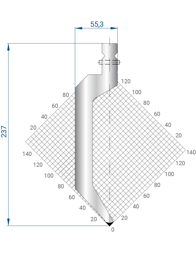 1324 Punch 86° - Gooseneck punch for press brake tooling  Gooseneck punch