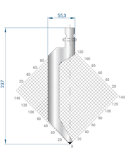 1324 Punch 86° - Gooseneck punch for press brake tooling  Gooseneck punch