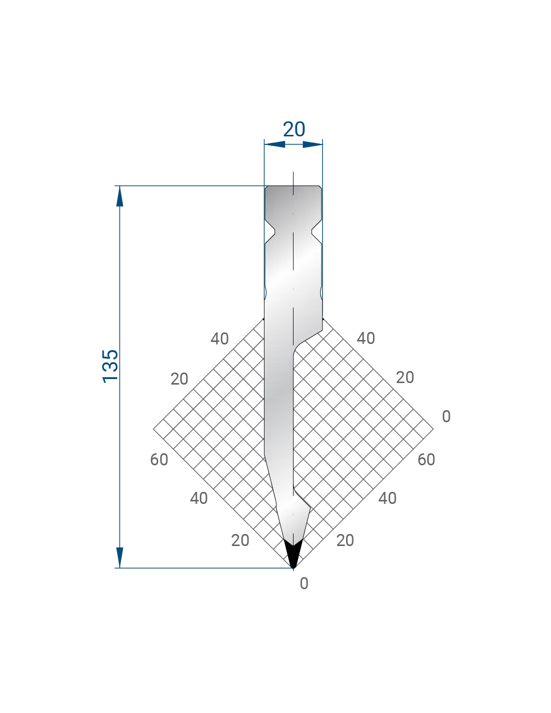 1325 - Punch 28°  Straight punch