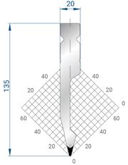 1325 - Punch 28°  Straight punch