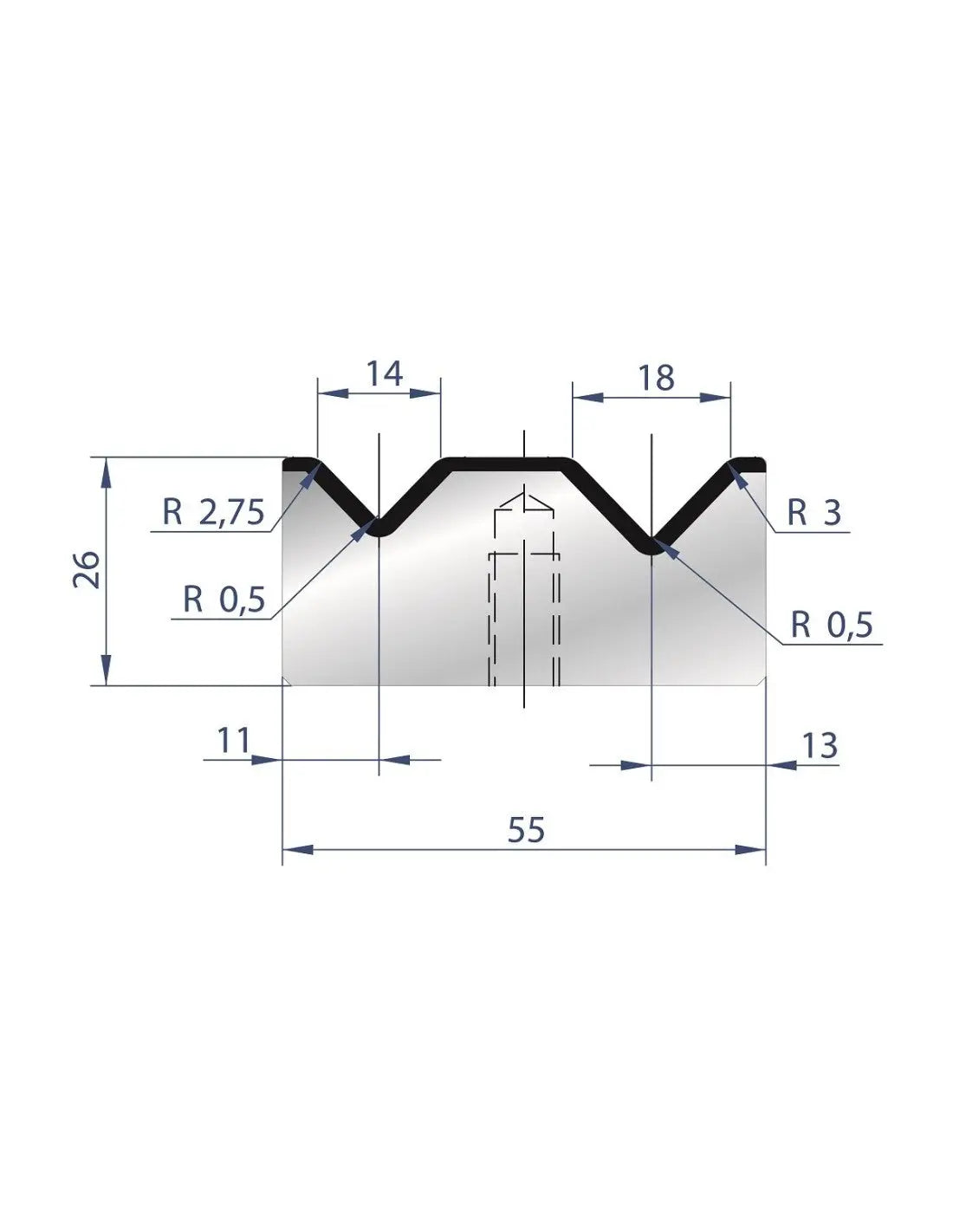 2032 - Die - 88°  2V Die
