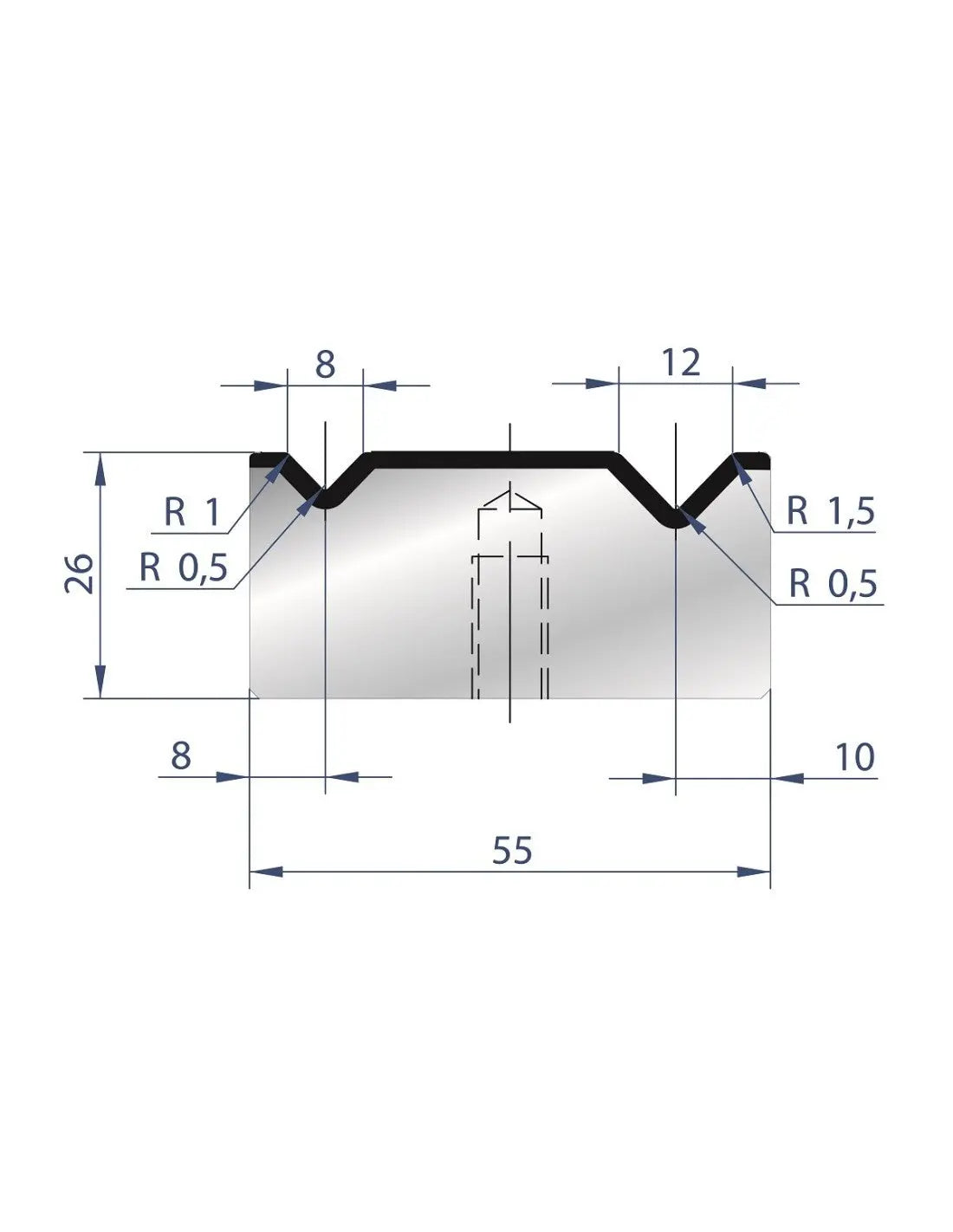 2041 - Die - 88°  2V Die