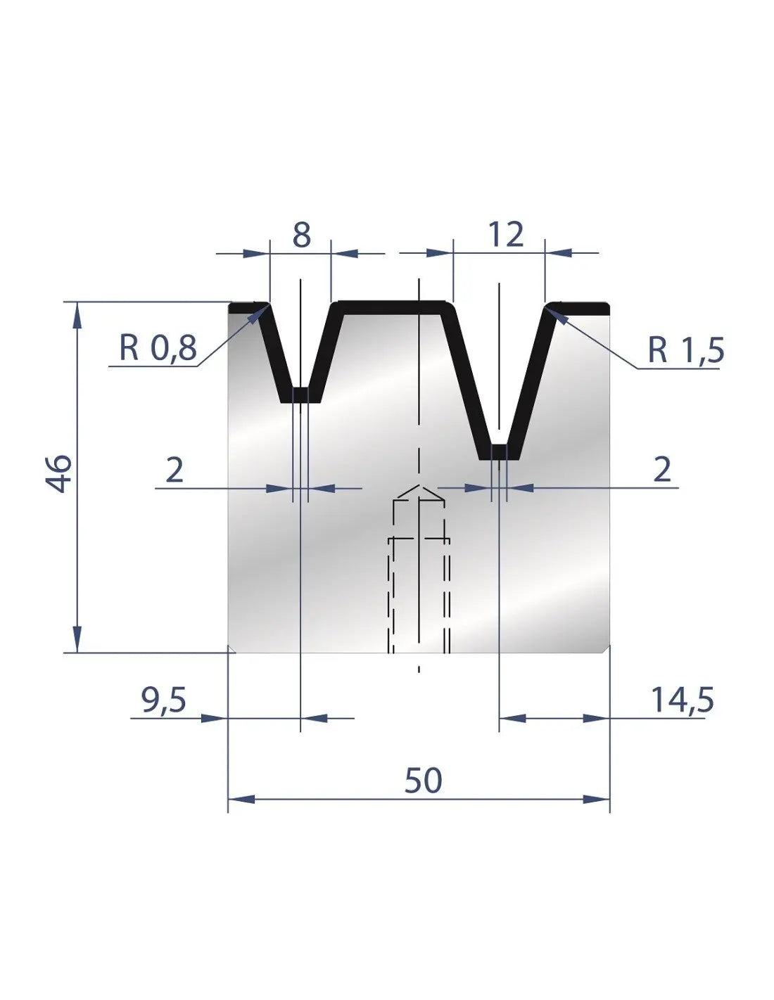2047 - Die - 30°  2V Die
