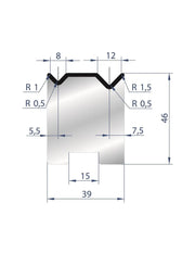 2052 - Die - 88°  Reversible 2V die
