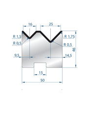 2055 - Die - 88°  Reversible 2V Die