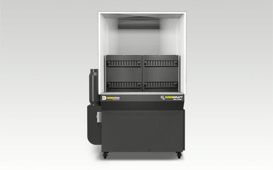 2′ X 4′ Downdraft Booth for Industrial Filtration with 48 inch enclosure and light kit