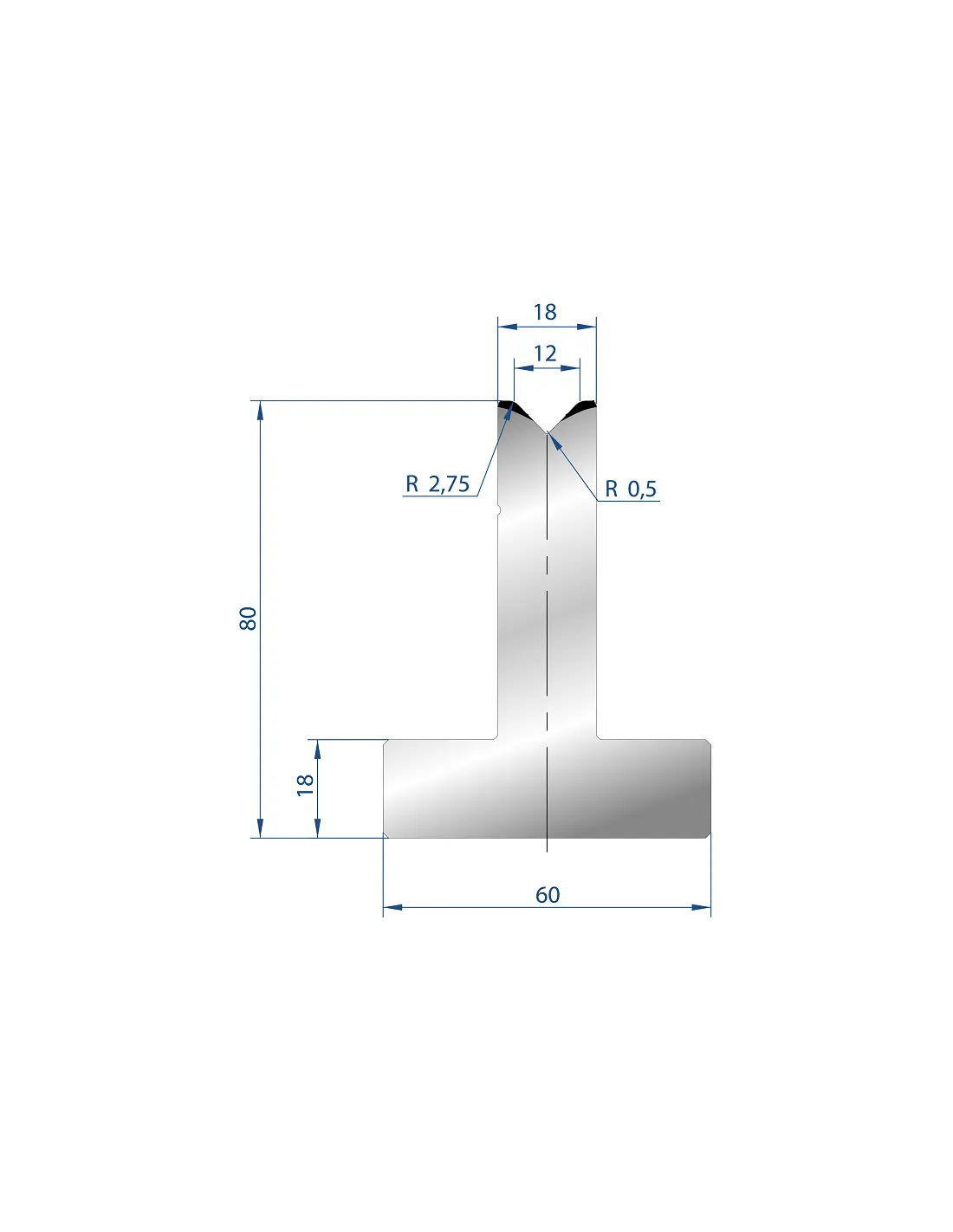 3015 – T Dies – 88°  T shape die
