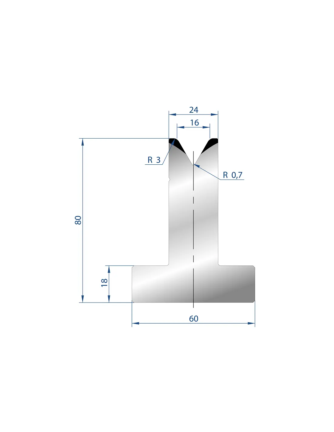 3023 – T Dies – 60°  T Die