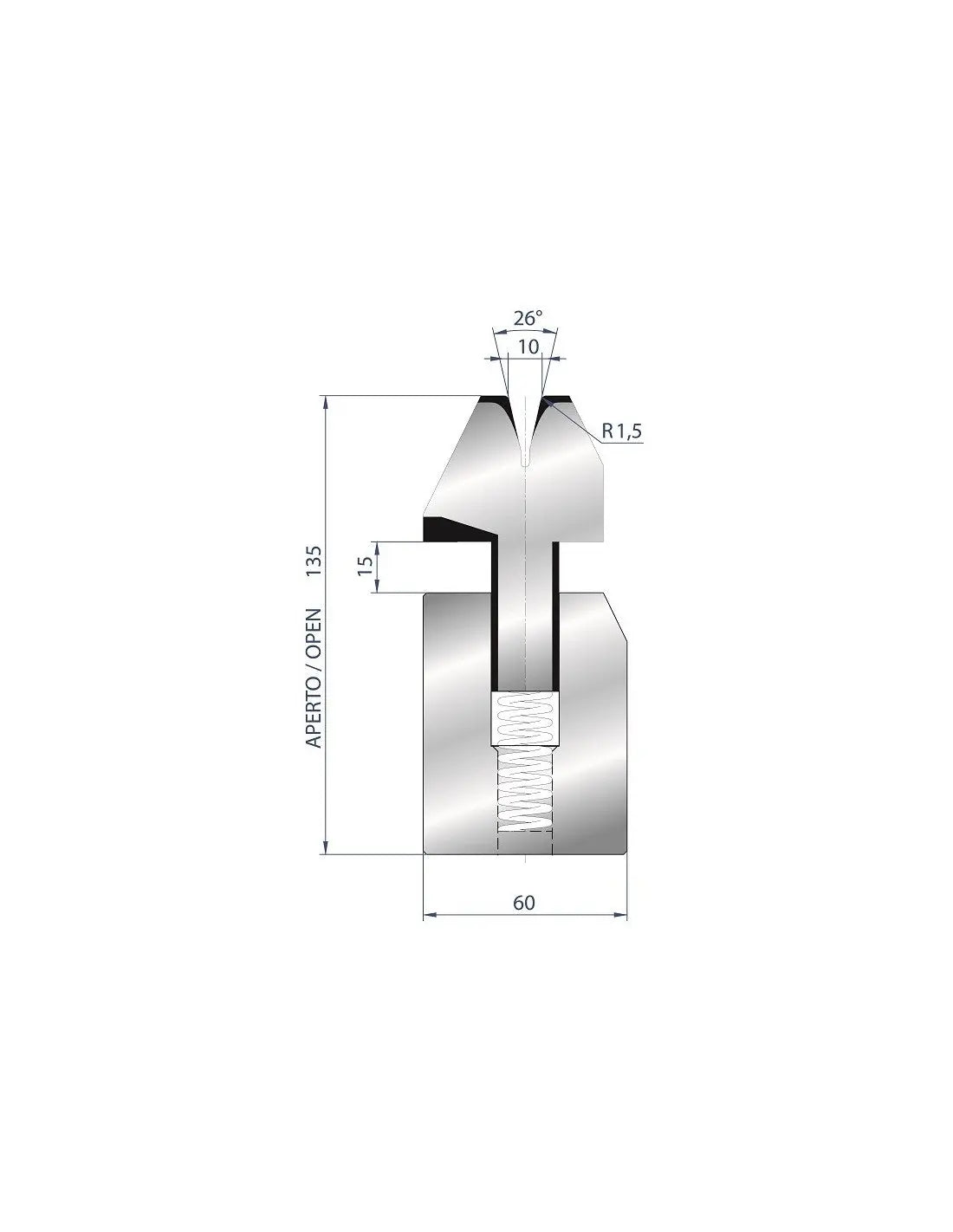 3038 - Die - 26°  Hemming die